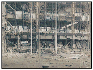 Destruction from IRA vehicle bombing