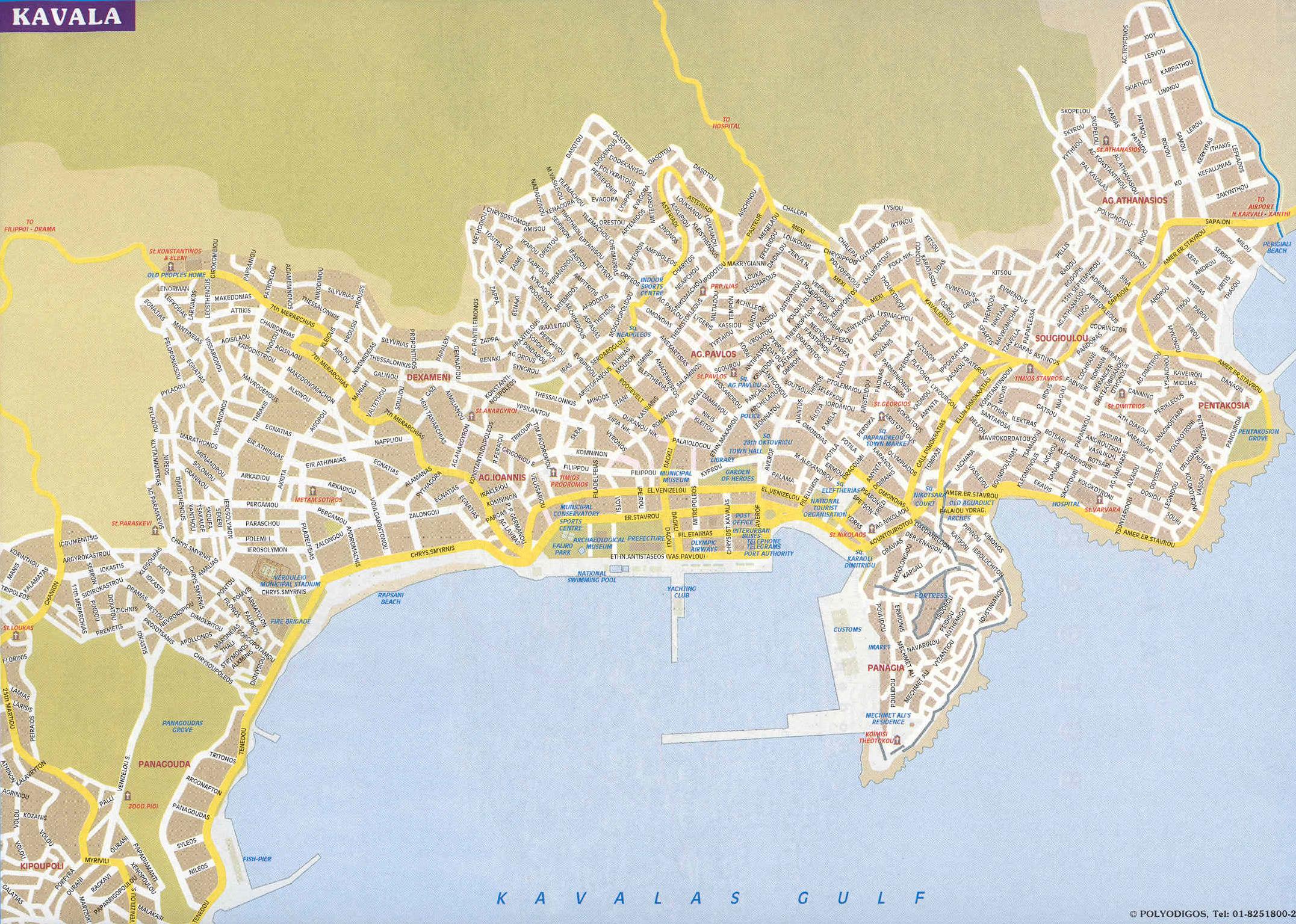 kavala mapa Maps of Greece kavala mapa