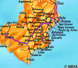 Map of Chios - Tour 1