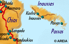Map of Inousses
