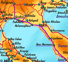 Map of Chalkidiki - Tour 2