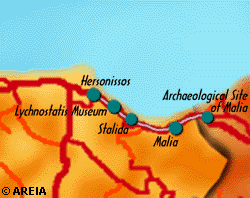 Map of Heraklio Perfecture - Tour 2
