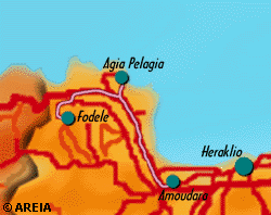 Map of Heraklio Perfecture - Tour 3