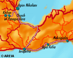 Map of Lassithi Pefecture - Tour 1