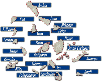  Cyclades Islands Map 