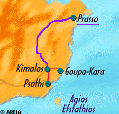 Map of Kimolos