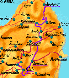 Map of Naxos