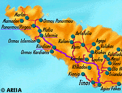 Map of Tinos