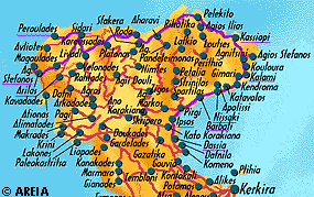 Map of Corfu - Tour 1