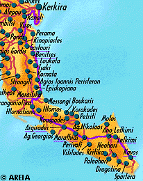 Map of Corfu - Tour 3