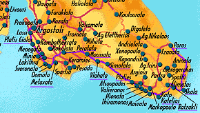 Map of Kefalonia