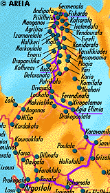 Map of Kefalonia