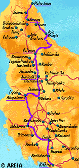 Map of Kythera - Tour 1