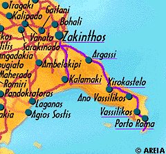 Map of Zakynthos - Tour 3